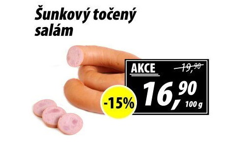 Salám šunkový točený