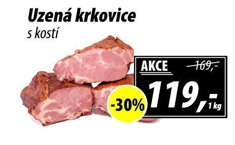 Uzená krkovice s kostí