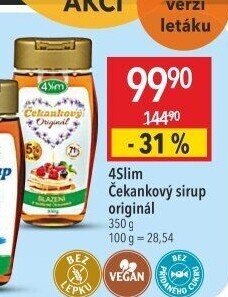 Čekankový sirup 4Slim