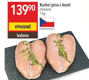 Kuřecí prsa s kostí
