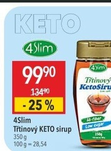 Sirup KetoSirup bez lepku 4Slim