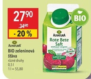 Šťáva zeleninová Bio Alnatura