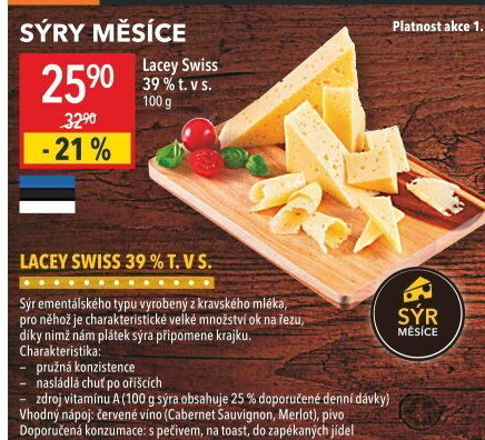 Sýr Lacey Swiss