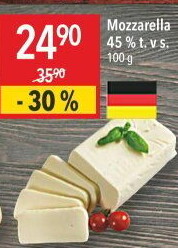 Sýr Mozzarella cihla 45%