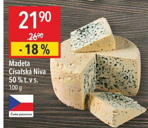Sýr Niva císařská 50% Madeta