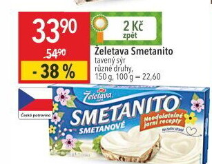 Sýr tavený Smetanito Želetava