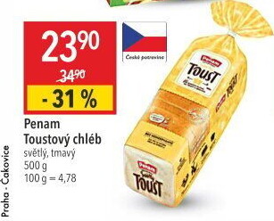 Toustový chléb Penam