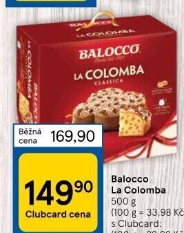 Bábovka Colomba Balocco