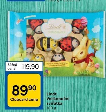Čokoládové figurky velikonoční Lindt