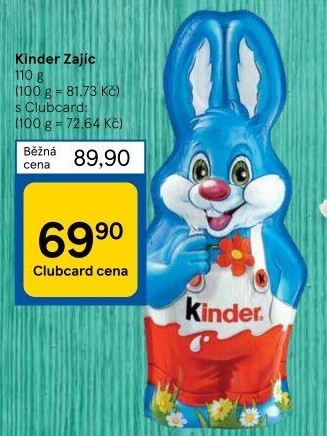 Čokoládový zajíc Kinder