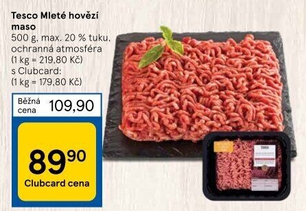 Hovězí mleté maso Tesco