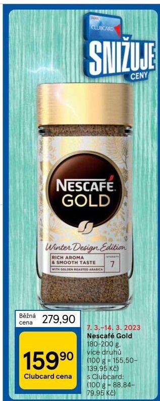 Instantní kávy Nescafé Gold