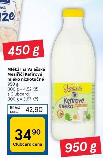 Kefírové mléko neochucené Mlékárna Valašské Meziříčí