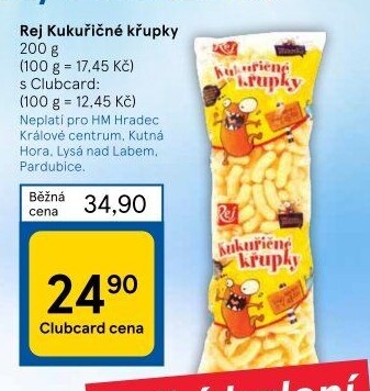 Kukuřičné křupky Rej