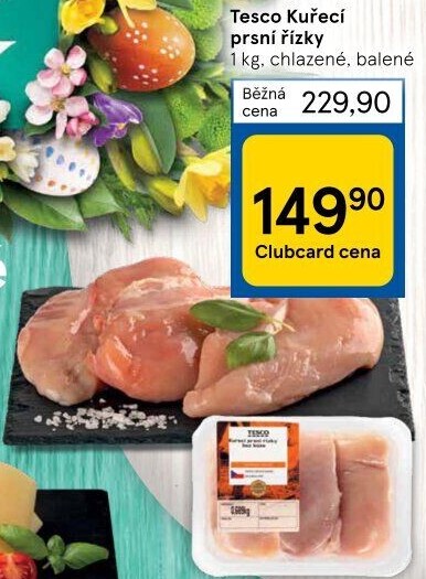 Kuřecí prsní řízky Tesco