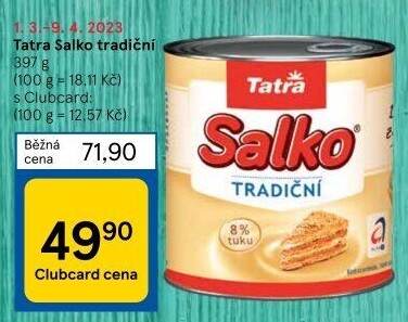 Mléko kondenzované Salko Tatra