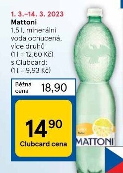 Ochucená voda Mattoni