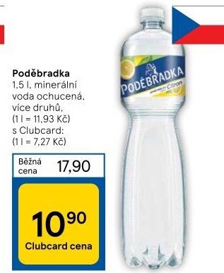 Ochucená voda Poděbradka