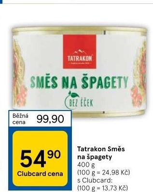 Směs na špagety Tatrakon