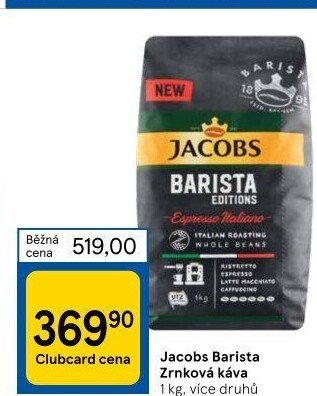 Zrnková káva Barista Jacobs