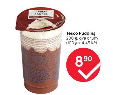 Dezert pudink se šlehačkou Tesco