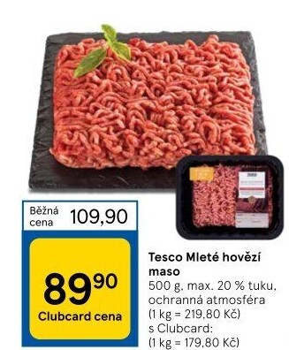 Hovězí mleté maso Tesco