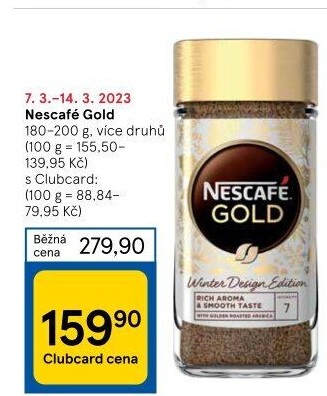 Instantní kávy Nescafé Gold