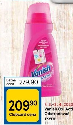 Odstraňovač skvrn gelový Vanish Oxi Action
