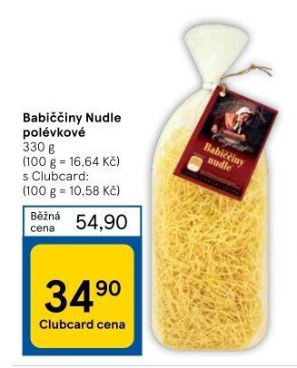 Polévkové nudle Babiččiny Druid
