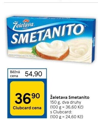Sýr tavený Smetanito Želetava