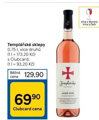 Vína Templářské sklepy Čejkovice