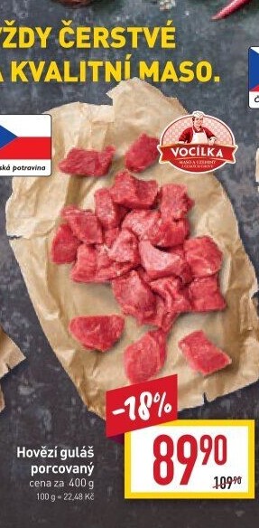 Hovězí maso na guláš Vocílka