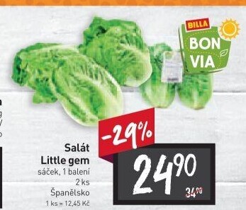 Salát little gem Billa Bonvia