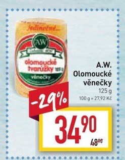 Sýr tvarůžky olomoucké věnečky A.W.