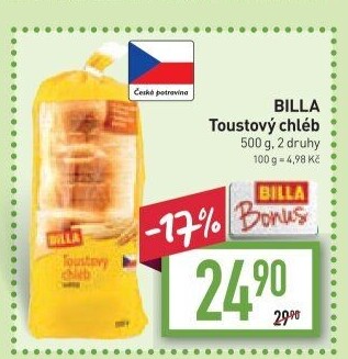 Toustový chléb Billa