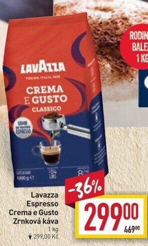 Zrnková káva Crema e Gusto Espresso Lavazza