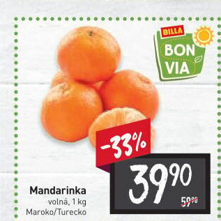 Mandarinky Billa Bonvia
