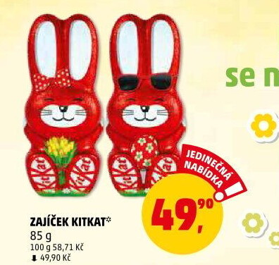 Čokoládový zajíc Kit Kat