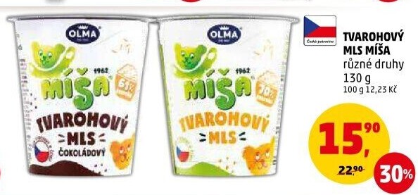 Dezert Tvarohový mls Míša Olma