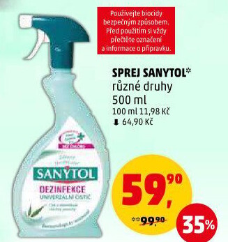 Dezinfekční univerzální čistič ve spreji Sanytol