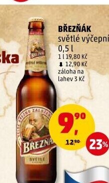 Pivo světlé výčepní 10° Březňák