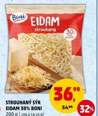 Sýr Eidam 30% strouhaný Boni
