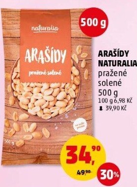 Arašídy pražené Naturalia