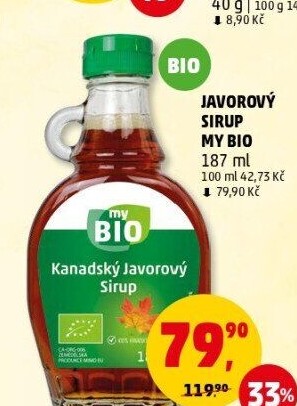 Javorový sirup My BIO