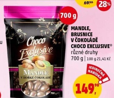 Mandle v čokoládě Choco Exclusive Poex