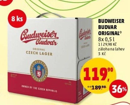 Pivo světlý ležák B: Original Budweiser Budvar