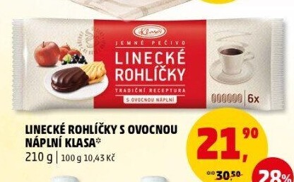 Rohlíčky linecké Klasa Pekárny a cukrárny Klatovy