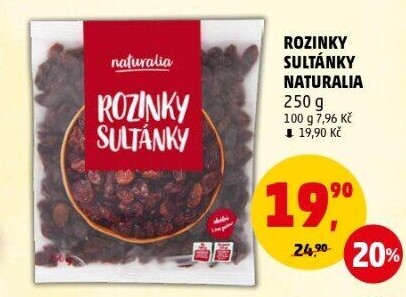Rozinky Sultánky Naturalia