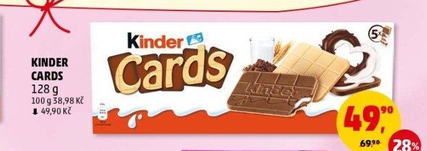 Sušenka s náplní Cards Kinder