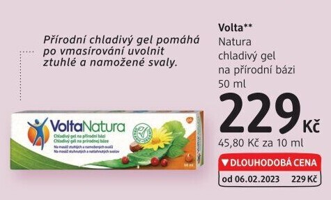 Chladivý gel na bolest svalů VoltaNatura